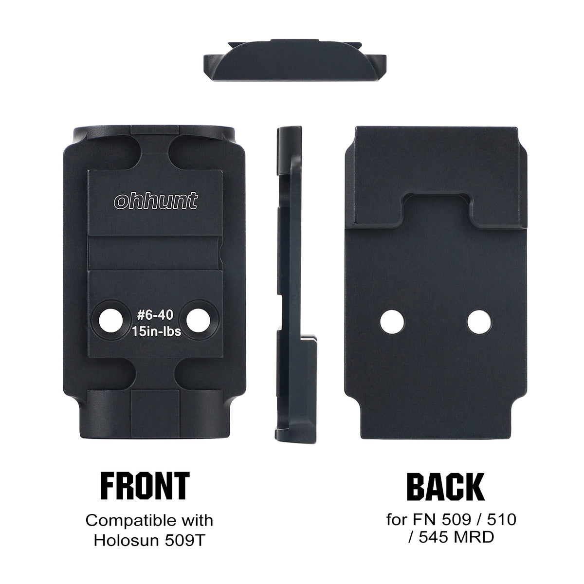 Red Dot Adapter Plate for FN 509/510/545 Compatible with Holosun 509T