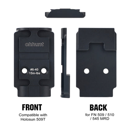 Red Dot Adapter Plate for FN 509/510/545 Compatible with Holosun 509T