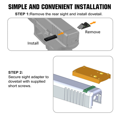 ohhunt® Red Dot Plate Compatible with Burris Sightmark Vortex Venom Red Dot Sight for Glock