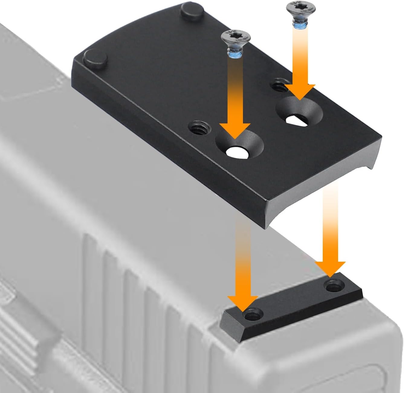 ohhunt® Red Dot Adapter Plate Compatible with RMR Footprint Red Dot Holosun 407C/507C/508T for Glock