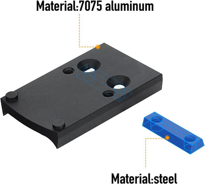 ohhunt® Red Dot Adapter Plate Compatible with RMR Footprint Red Dot Holosun 407C/507C/508T for Glock
