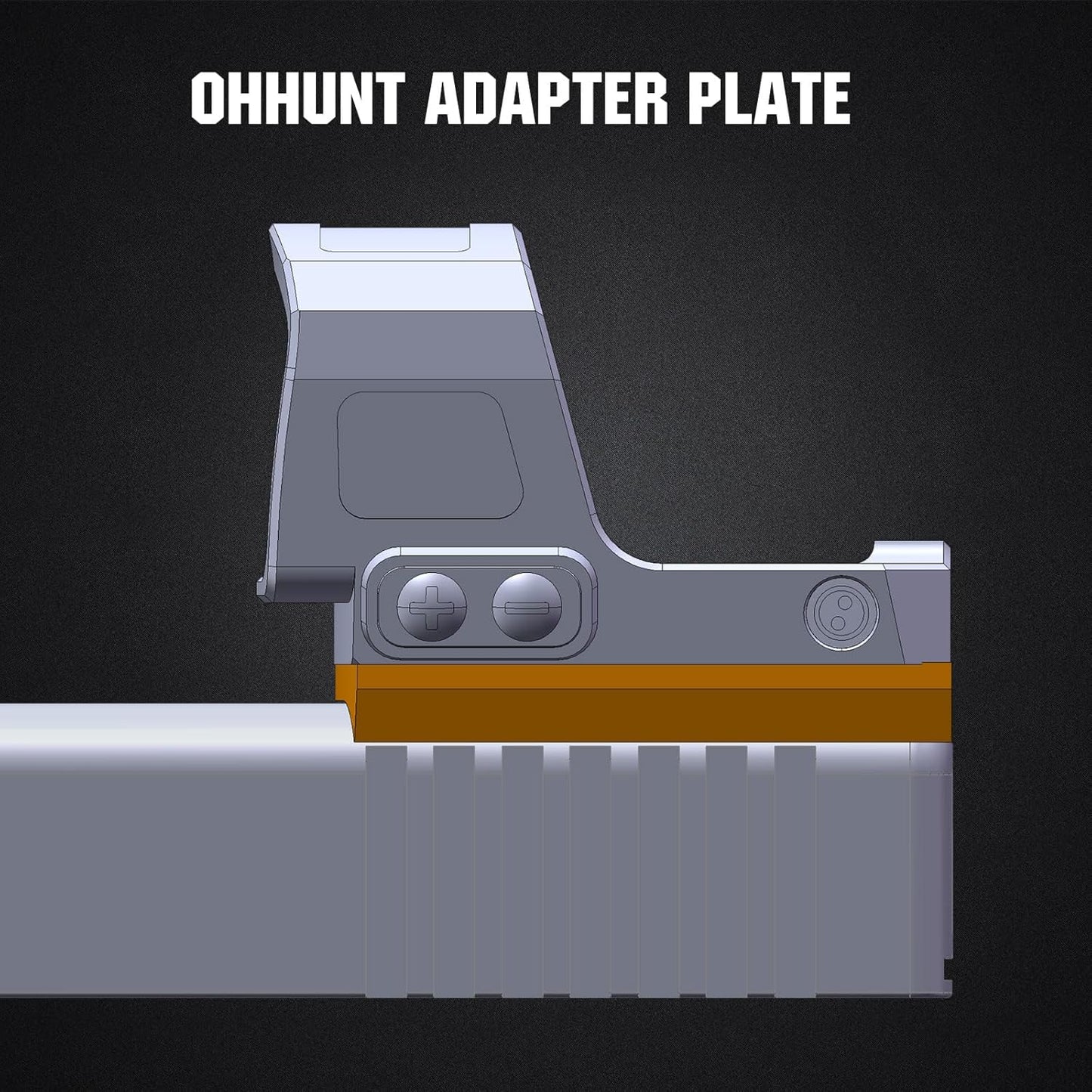 ohhunt® Red Dot Adapter Plate Compatible with RMR Footprint Red Dot Holosun 407C/507C/508T for Glock