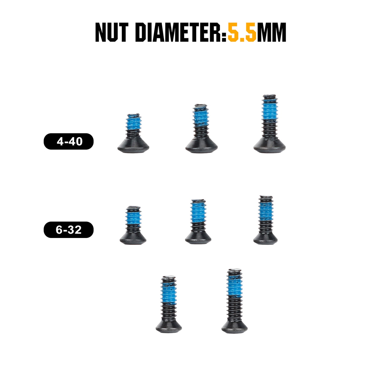 ohhunt® Red Dot Screw Pack 32 Pcs Includes #6-32 and #4-40 Screws Compatibility with Optics and Mounts