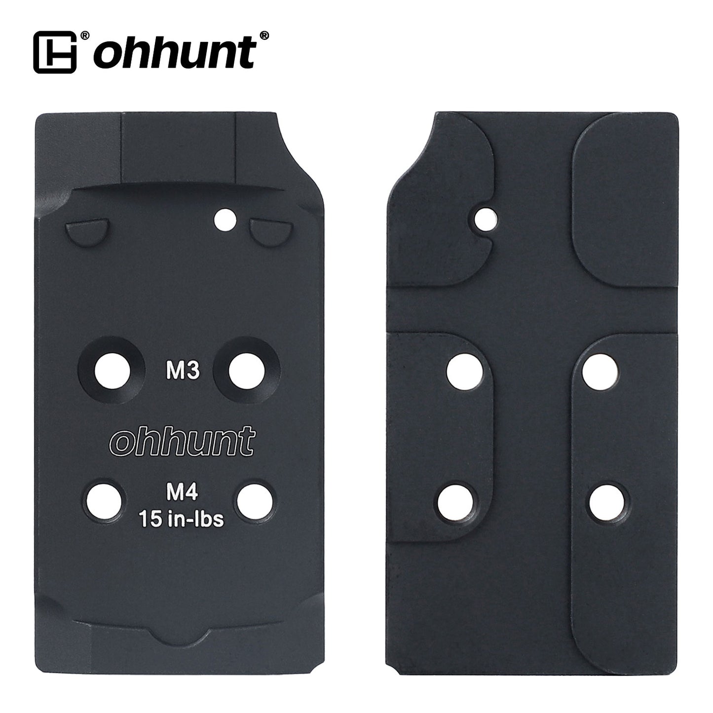 ohhunt® Red Dot Adapter Plate Compatible with RMSc Cut Optic Holosun 407K/507K/EPS Fit CZ Shadow 2