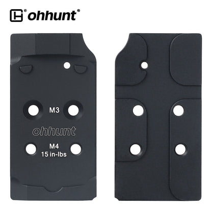 ohhunt® Red Dot Adapter Plate Compatible with RMSc Cut Optic Holosun 407K/507K/EPS Fit CZ Shadow 2