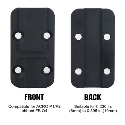 ohhunt® Shotgun Rib Mount Adapter Plate Compatible with Acro Footprint Red Dot Sight Aimpoint Acro P1/P2, ohhunt FB O4