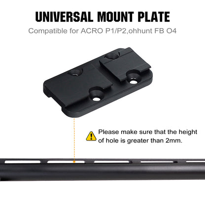 ohhunt® Shotgun Rib Mount Adapter Plate Compatible with Acro Footprint Red Dot Sight Aimpoint Acro P1/P2, ohhunt FB O4