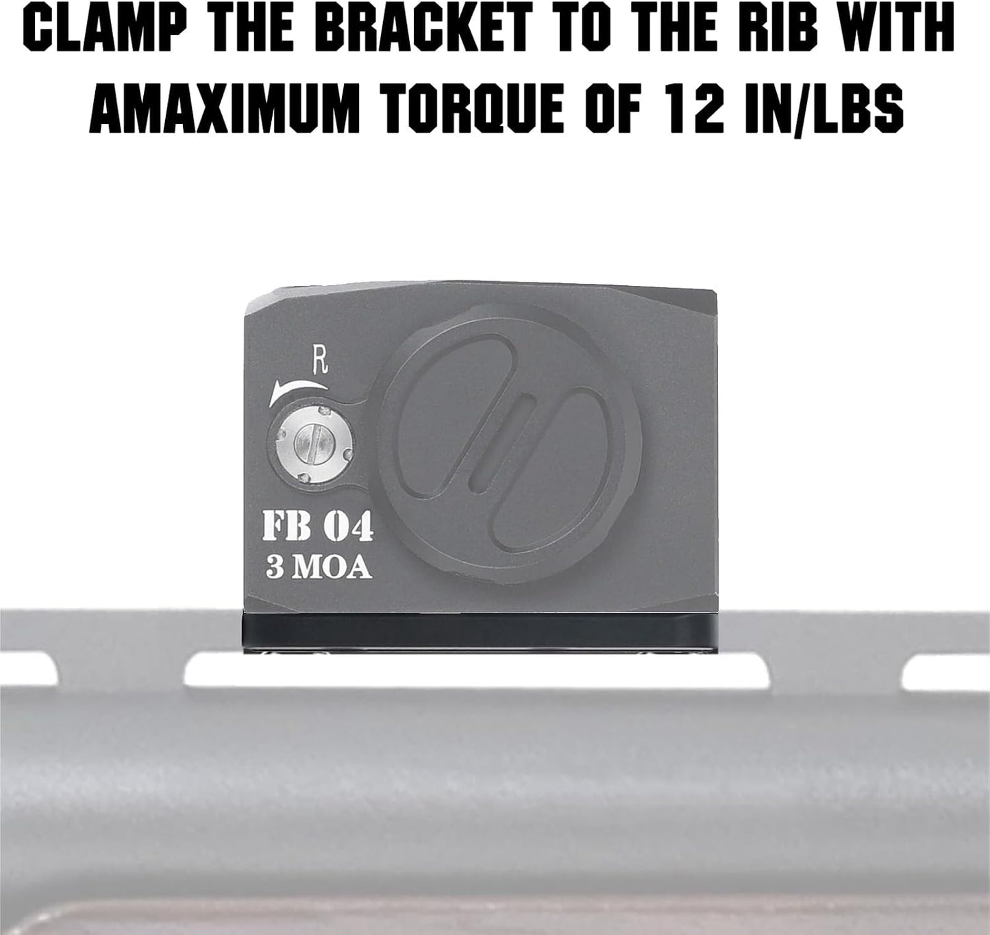 ohhunt® Shotgun Rib Mount Adapter Plate Compatible with Acro Footprint Red Dot Sight Aimpoint Acro P1/P2, ohhunt FB O4