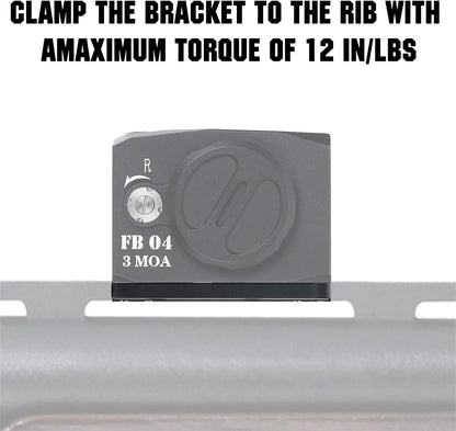 ohhunt® Shotgun Rib Mount Adapter Plate Compatible with Acro Footprint Red Dot Sight Aimpoint Acro P1/P2, ohhunt FB O4