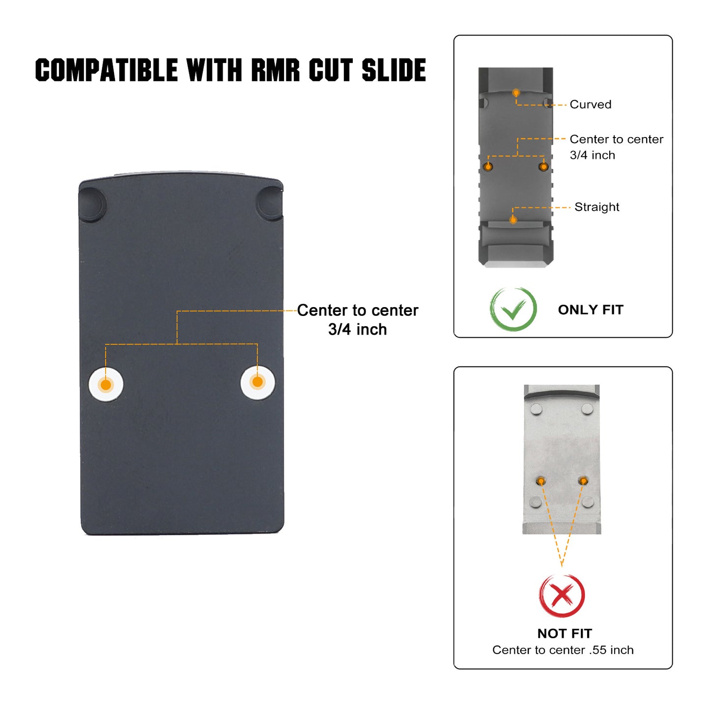 ohhunt® RMR to ACRO Red Dot Adaptor Plate