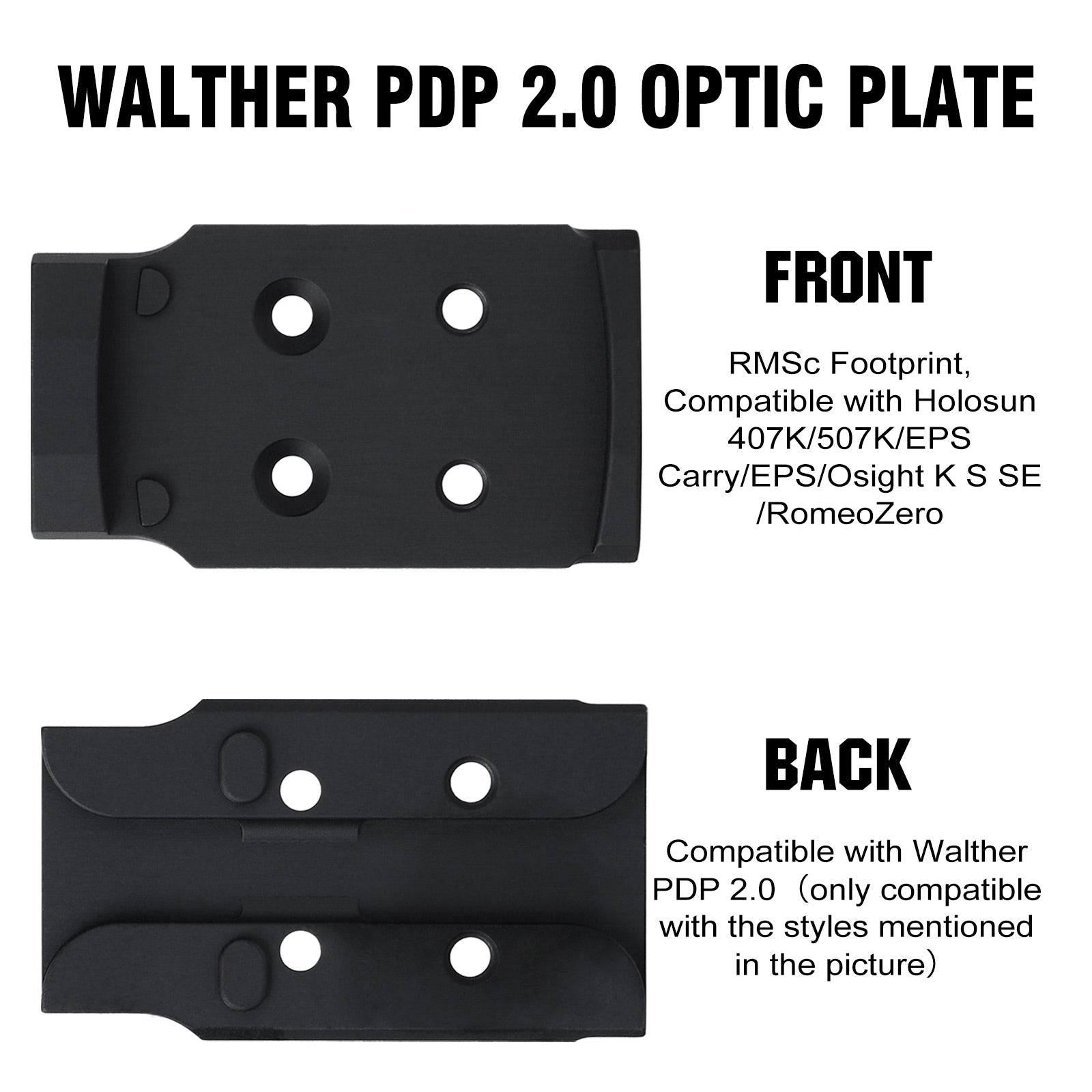 Walther PDP 2.0 Optic Plate