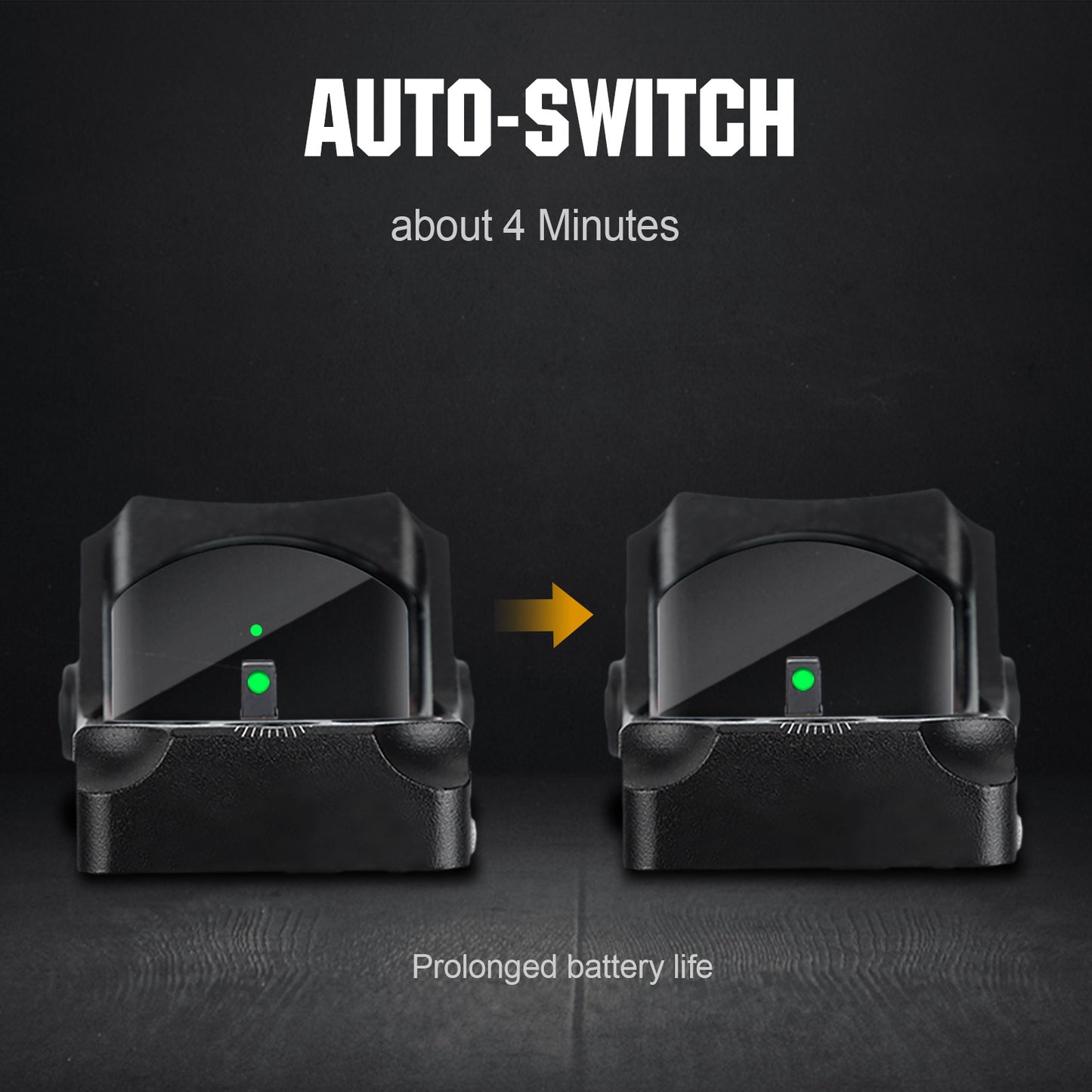 ohhunt Red Dot Sight 2 MOA Reticle Mini Shake Awake Optics 12 Brightness Adjustment