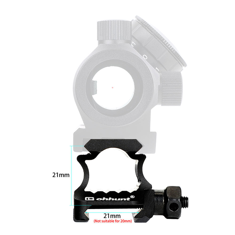  0.825 in Picatinny red dot Riser Mount 