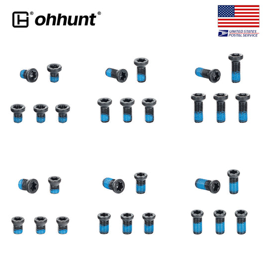 ohhunt® Screw Set 30 Pcs for Mount and Plates Include #6-48 Screw and #8-40 Screw in 6mm/8mm/10mm Length 5 in Each Set T15 Torx (Oval Head)