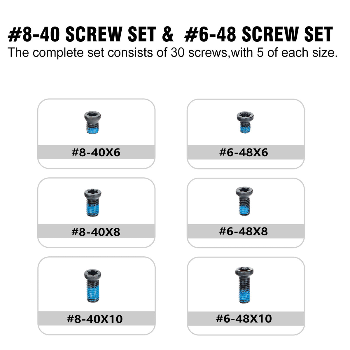Screw Set Red Box Replacement Screw Set for Mount and Red Dot Plates Include #6-48 and ...