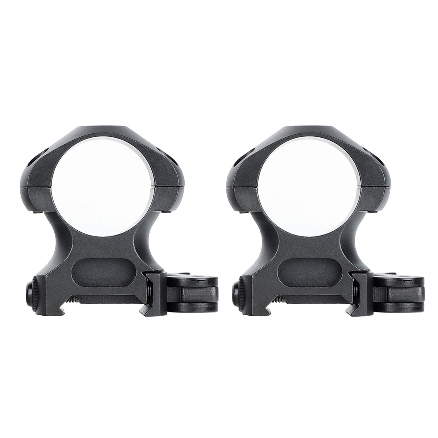 Steel 1 inch Quick Release Picatinny Scope Rings - High Profile