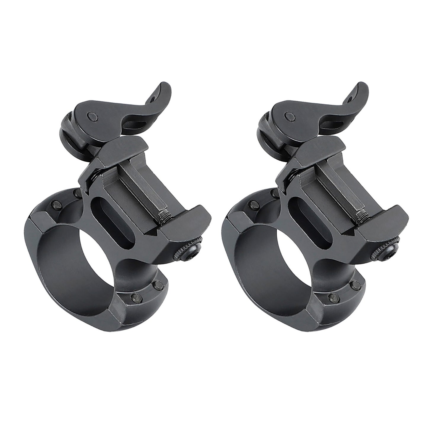 Steel 1 inch Quick Release Picatinny Scope Rings - High Profile