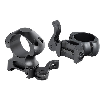 Steel 1 inch Quick Release Picatinny Scope Rings - High Profile