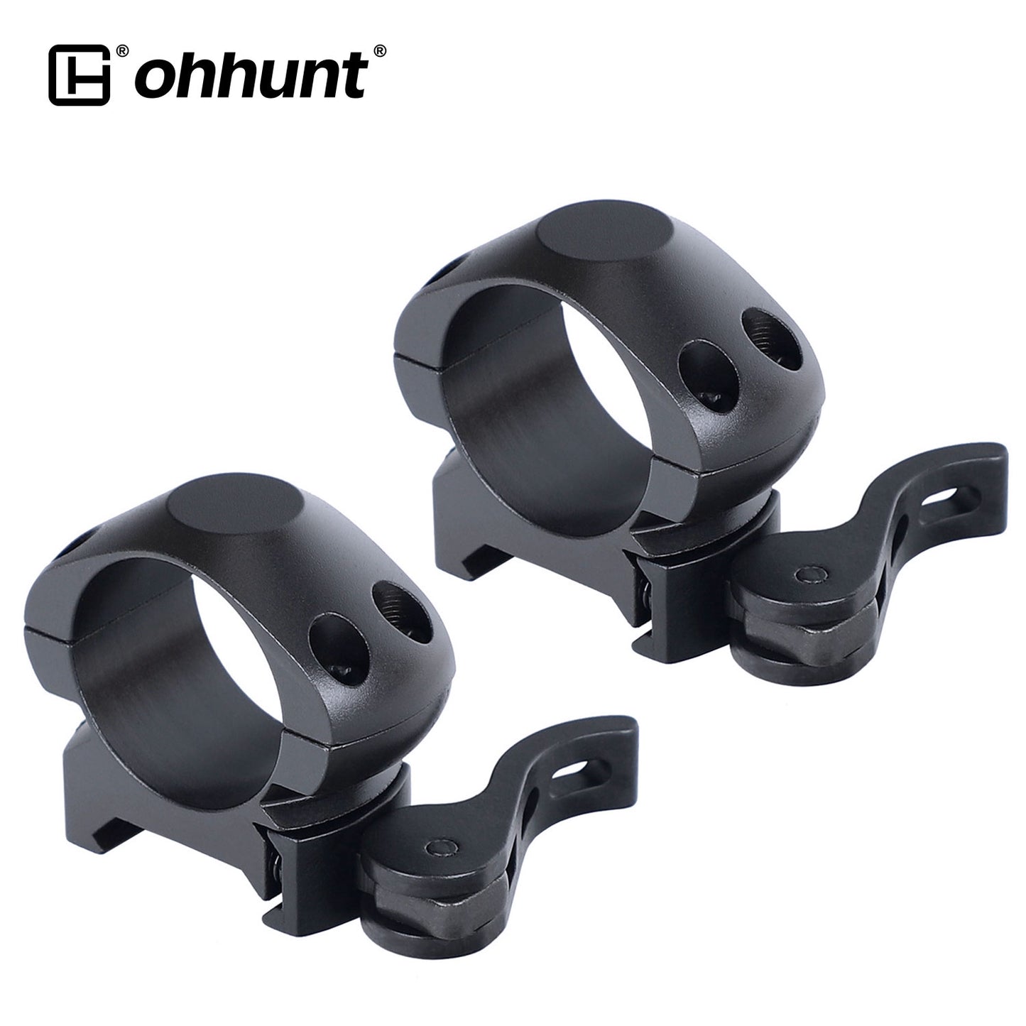 Steel 1 inch Quick Release Picatinny Scope Rings - Low Profile
