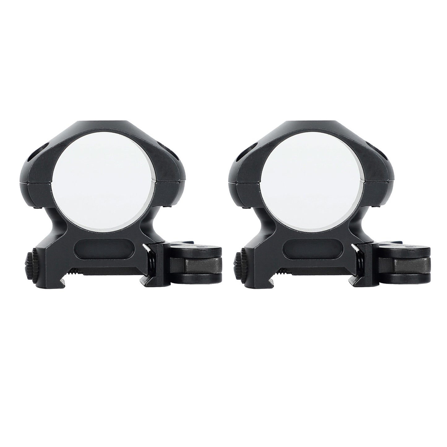 Steel 1 inch Quick Release Picatinny Scope Rings - Med Profile