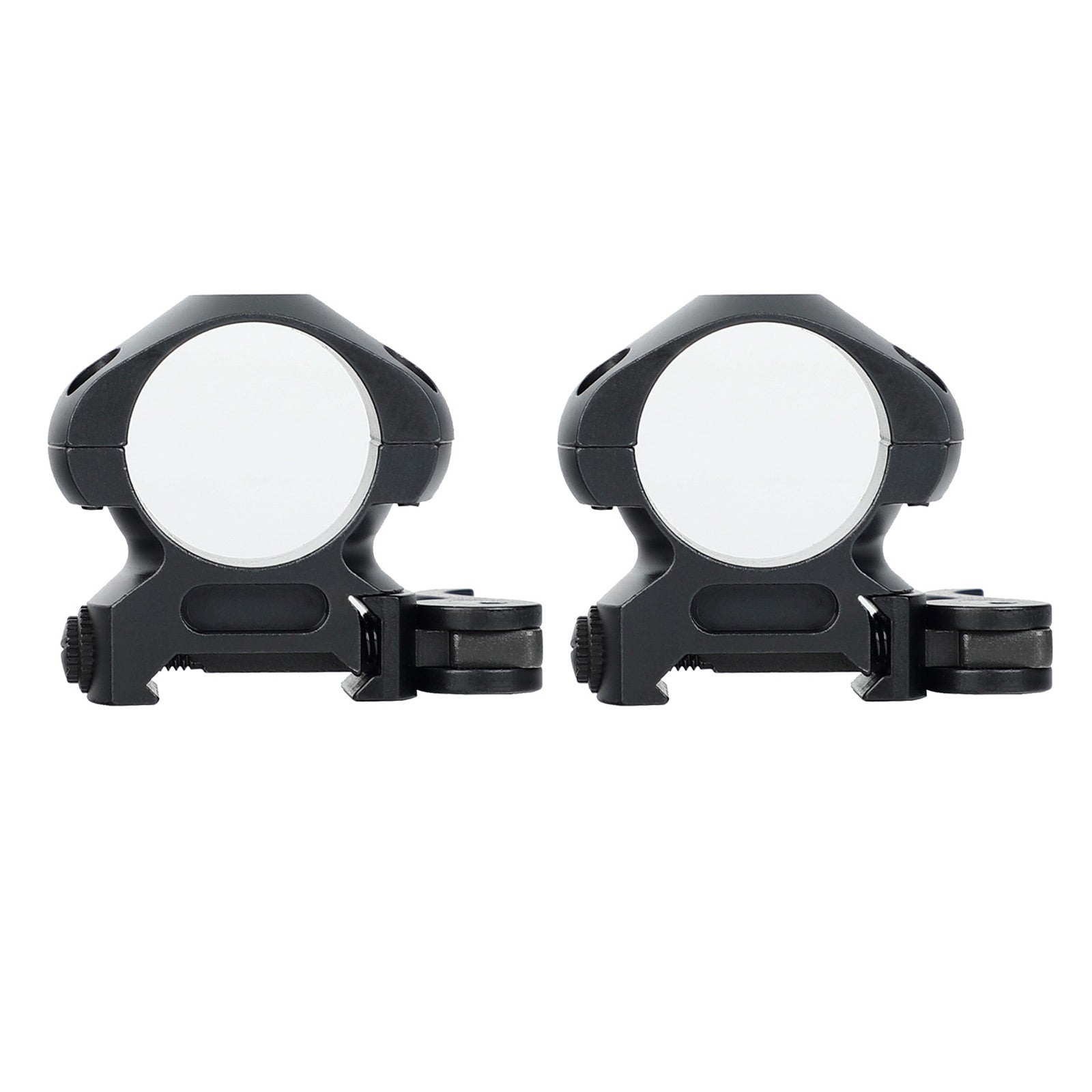 Steel 1 inch Quick Release Picatinny Scope Rings - Med Profile