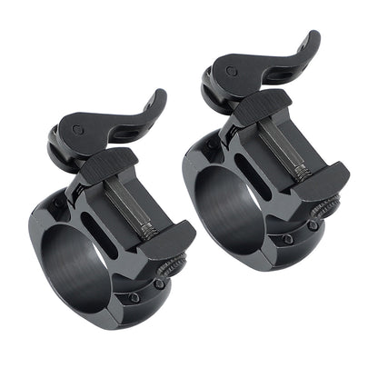Steel 1 inch Quick Release Picatinny Scope Rings - Med Profile