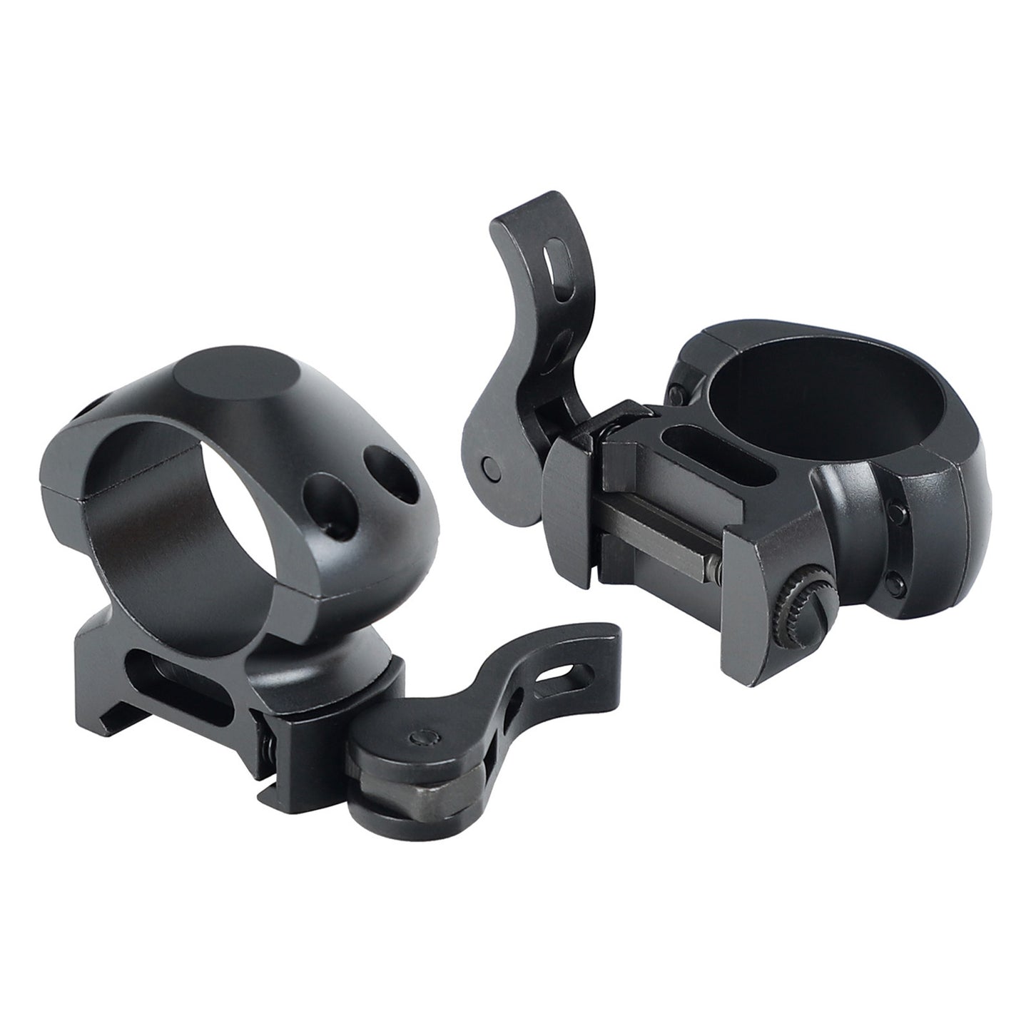 Steel 1 inch Quick Release Picatinny Scope Rings - Med Profile