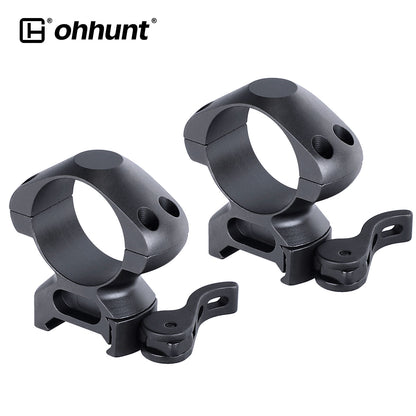 Steel 30mm Quick Release Picatinny Scope Rings
