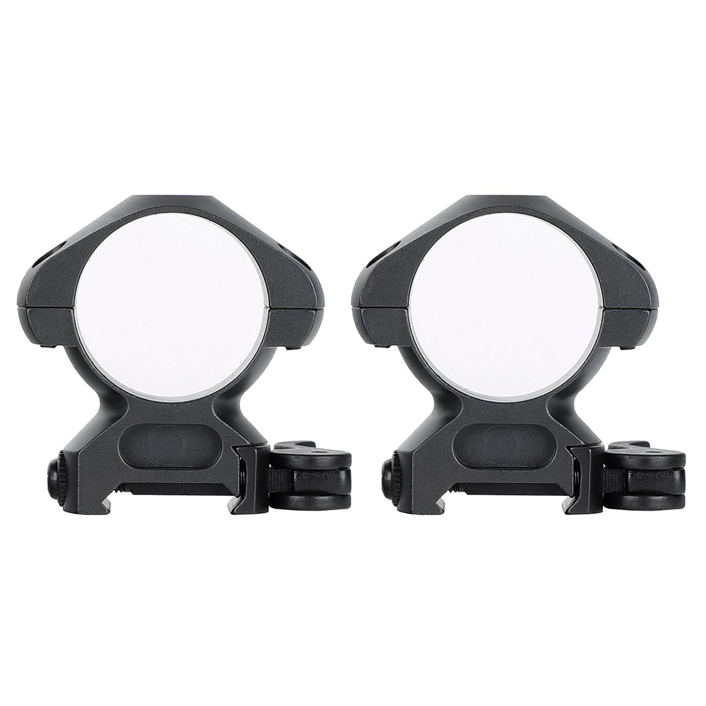 Steel 30mm Quick Release Picatinny Scope Rings - High Profile