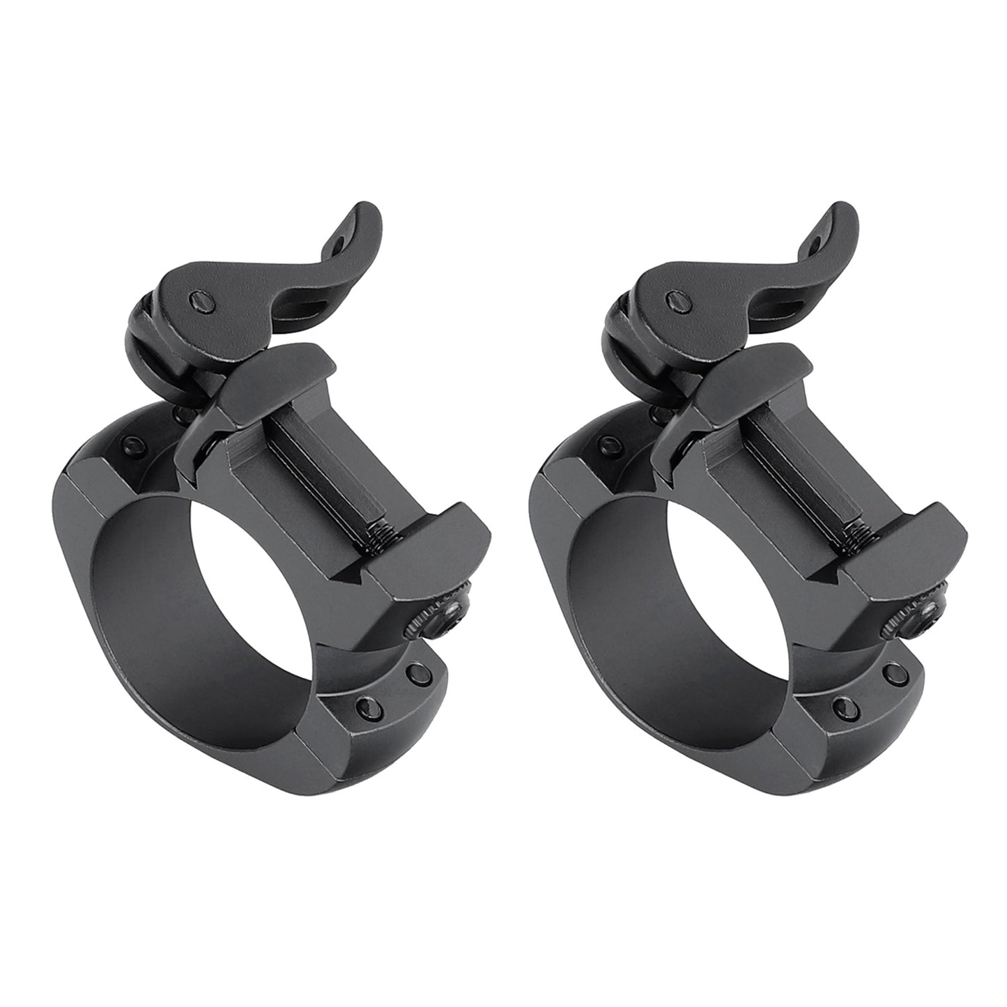Steel 30mm Quick Release Picatinny Scope Rings - Low Profile