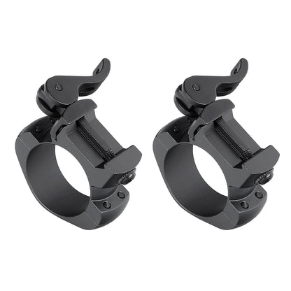 Steel 30mm Quick Release Picatinny Scope Rings - Low Profile