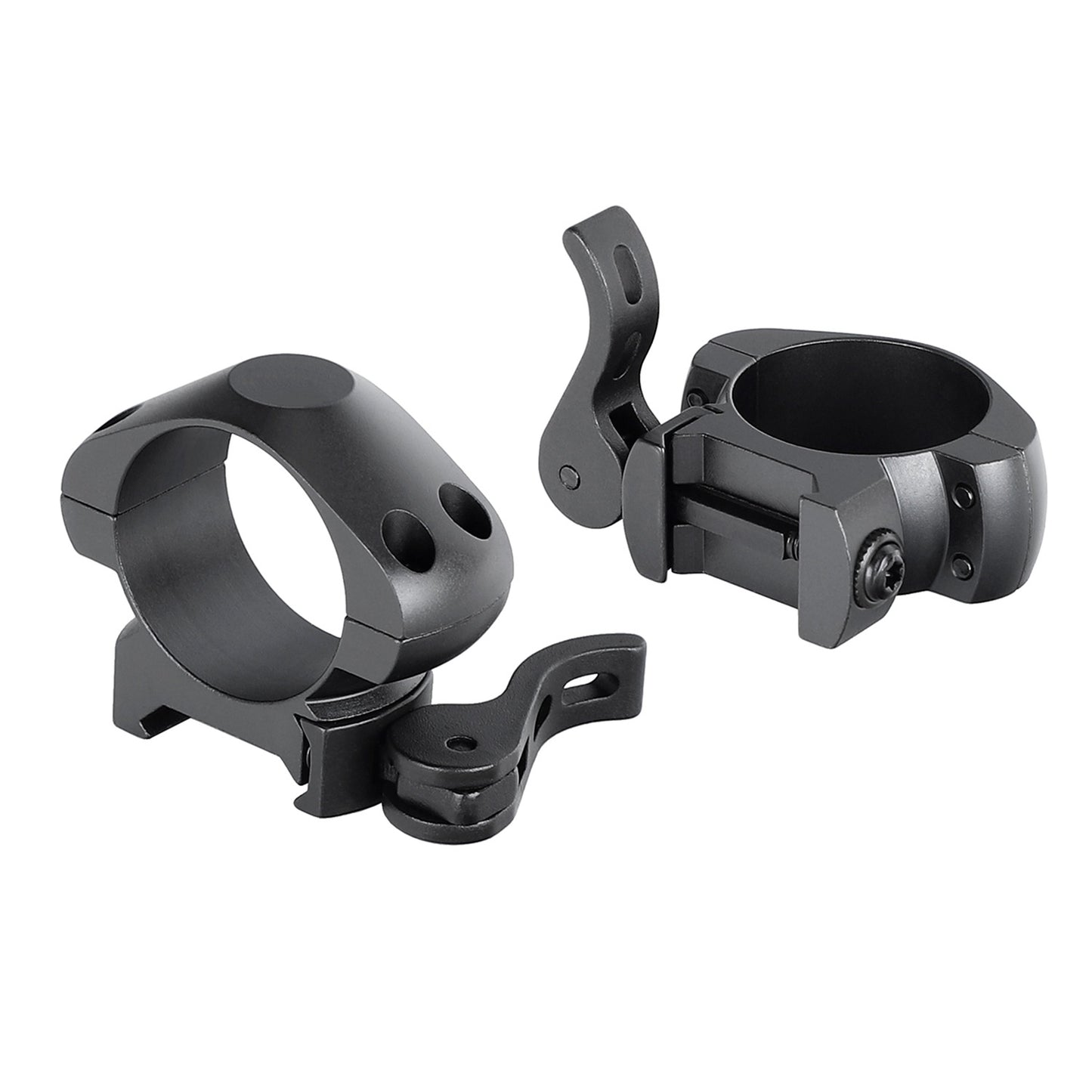 Steel 30mm Quick Release Picatinny Scope Rings - Low Profile