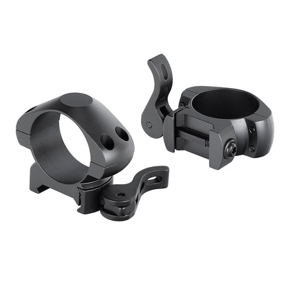Steel 30mm Quick Release Picatinny Scope Rings - Low Profile