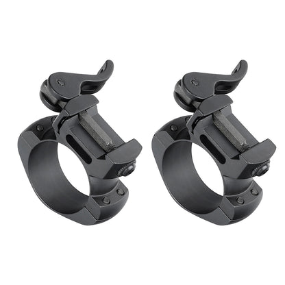 Steel 30mm Quick Release Picatinny Scope Rings - Med Profile