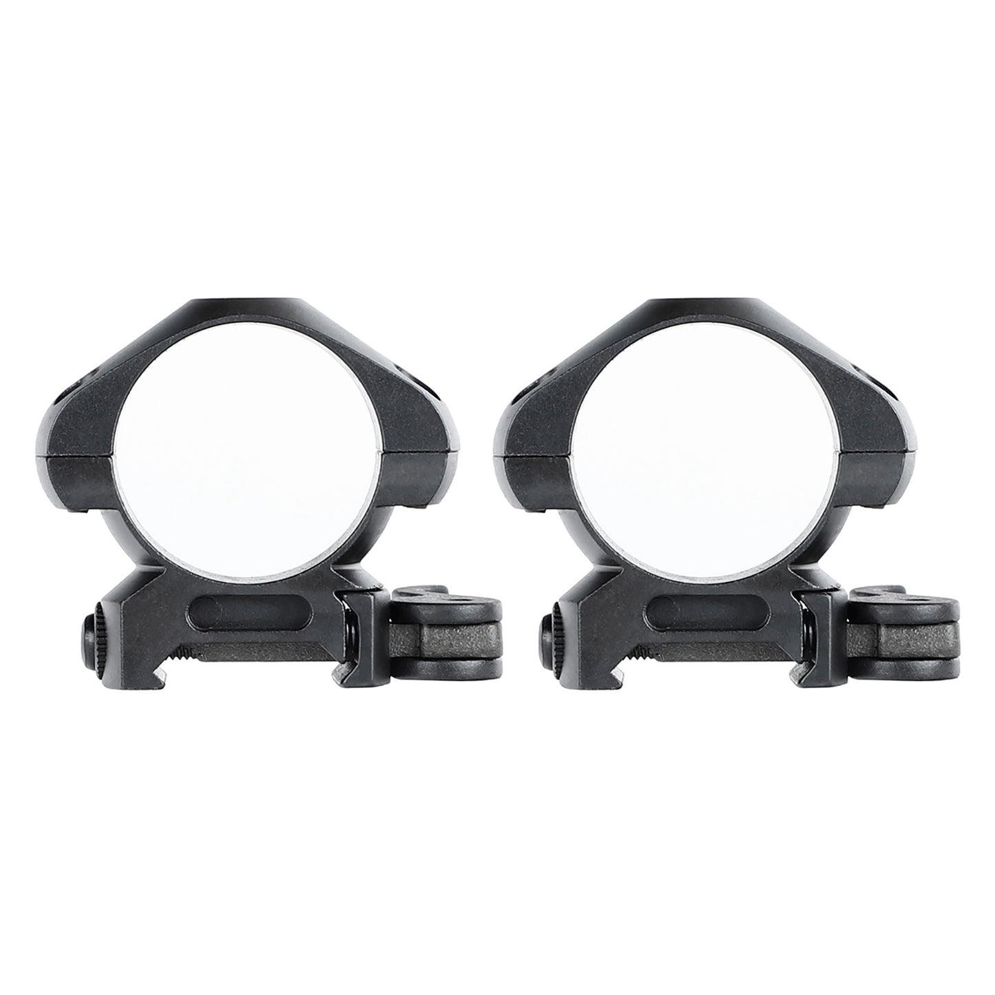 Steel 30mm Quick Release Picatinny Scope Rings - Med Profile