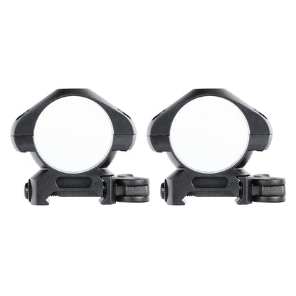 Steel 30mm Quick Release Picatinny Scope Rings - Med Profile