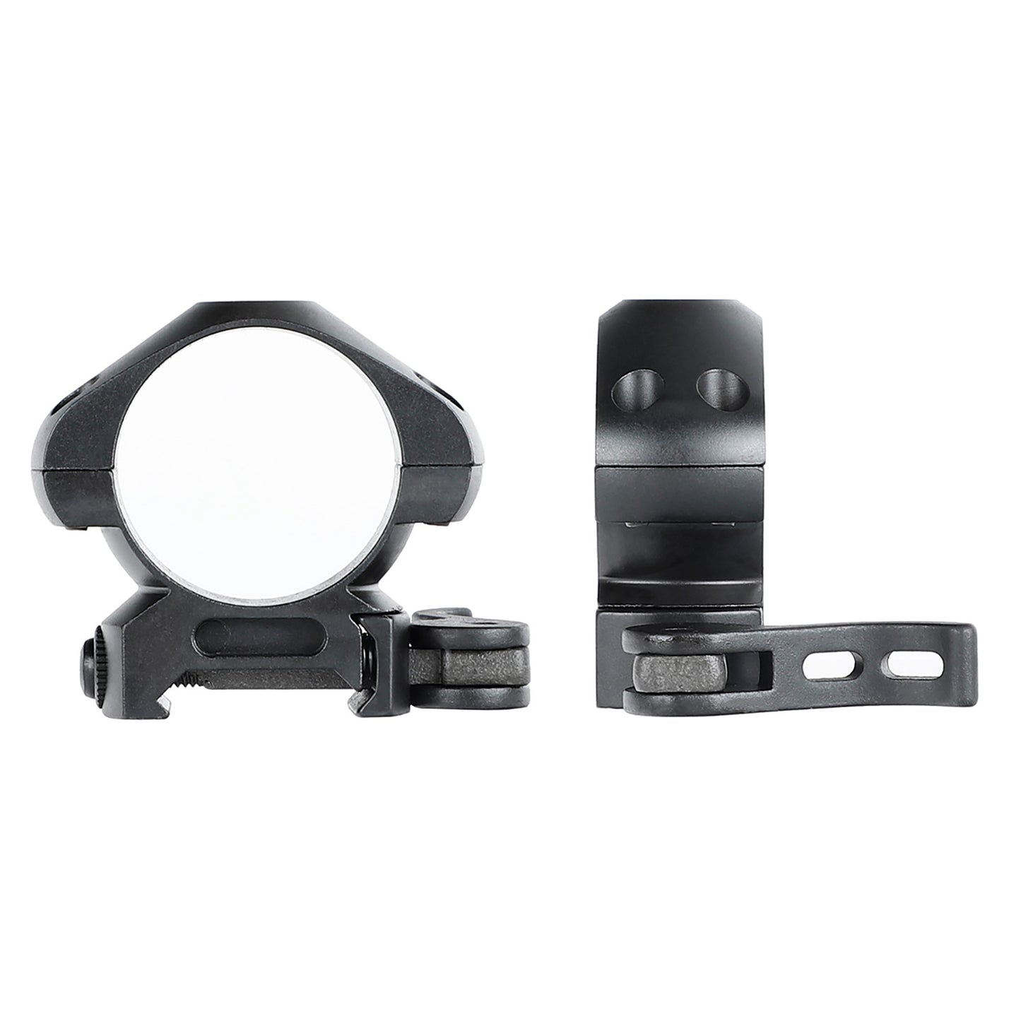 Steel 30mm Quick Release Picatinny Scope Rings - Med Profile