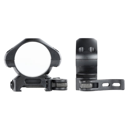Steel 30mm Quick Release Picatinny Scope Rings - Med Profile