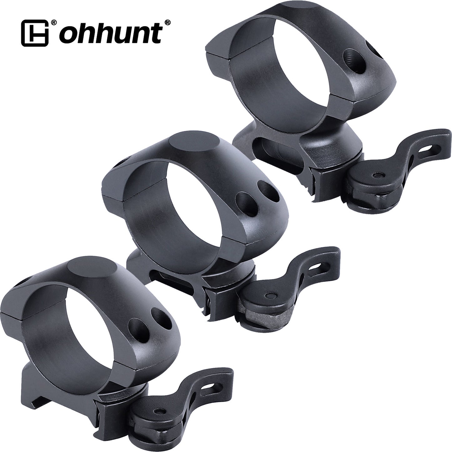 Steel 30mm Quick Release Picatinny Scope Rings