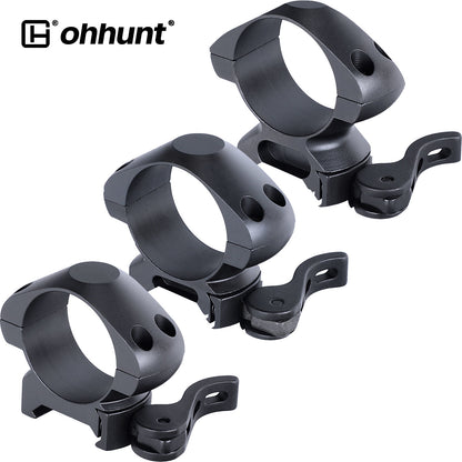 Steel 30mm Quick Release Picatinny Scope Rings