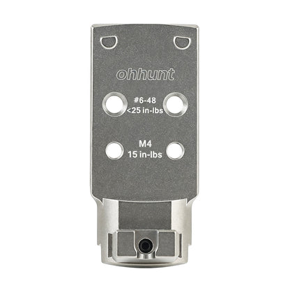 ohhunt® Titanium Adapter Plate for 1911 DS (A14B) equipped with the AOS Compatible with Holosun 407K/507K / Shield RMSc/SMSc/RMS2
