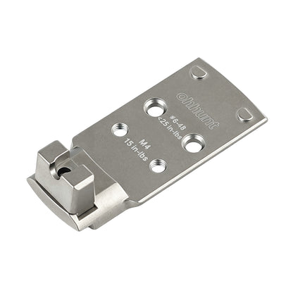 ohhunt® Titanium Adapter Plate for 1911 DS (A14B) equipped with the AOS Compatible with Holosun 407K/507K / Shield RMSc/SMSc/RMS2