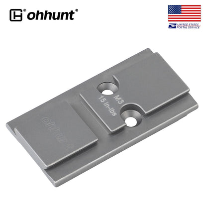 ohhunt® Titanium Adapter Plate for Glock 17 19 MOS Compatible with ACRO P-1/P-2/C-2