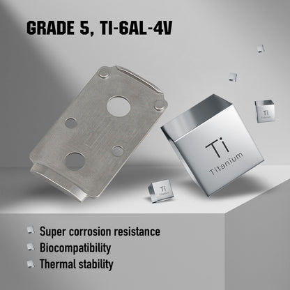 ohhunt® Titanium Adapter Plate Compatible with RMR Cut Optic Holosun 407C/507C/508T for Smith & Wesson MP 2.0 Optics Ready/CORE