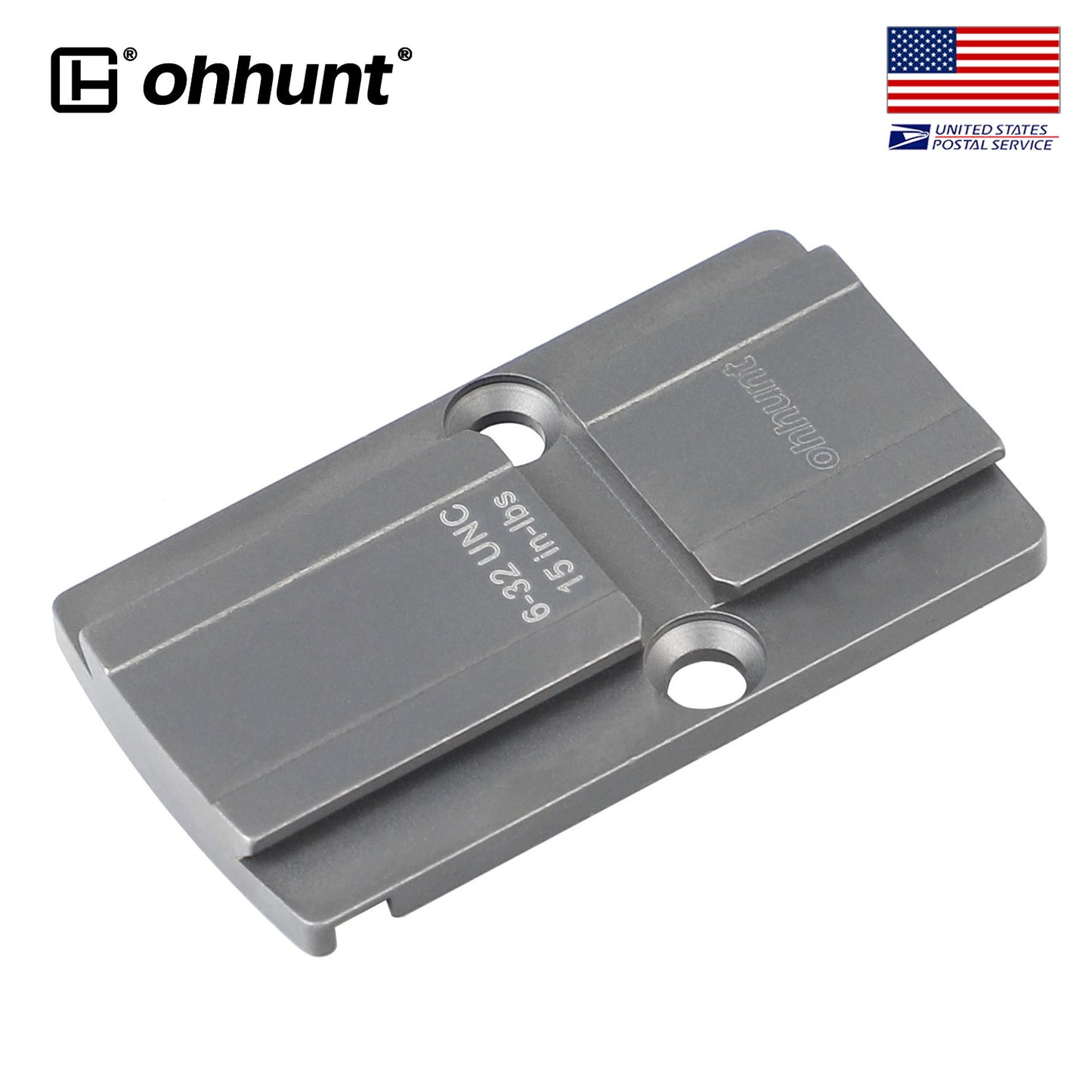 ohhunt® Titanium RMR to ACRO Adapter Plate fits RMR Cut Slide compatible with Aimpoint ACRO P-1/P-2/C-2,Steiner MPS, ,ohhunt FB O4