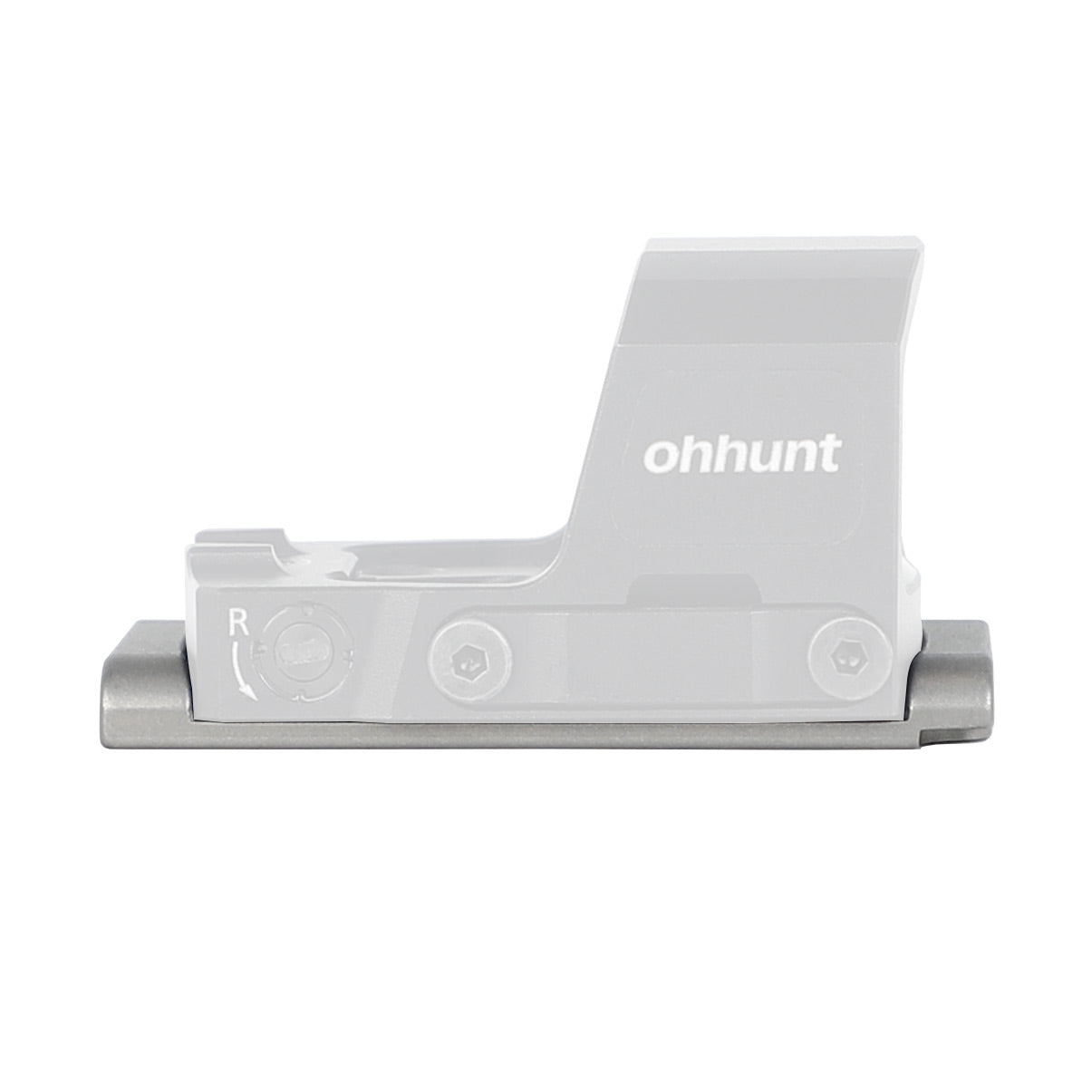 ohhunt® Titanium Adapter Plate Compatible with RMSc Cut Optic Holosun 407K/507K/EPS  Carry/EPS/RomeoZero/ohhunt RD U1/RD U3 for Glock 17 19 MOS