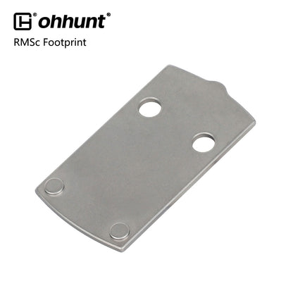 ohhunt® Titanium Adapter Plate Compatible with Hellcat OSP Holosun 407K/507K, Mounting Plate for Glock 43X/48 MOS