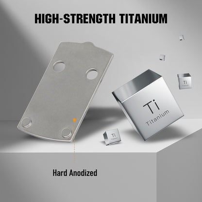 ohhunt® Titanium Adapter Plate Compatible with Hellcat OSP Holosun 407K/507K, Mounting Plate for Glock 43X/48 MOS