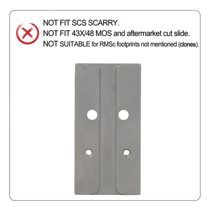 ohhunt® Titanium Adapter Plate Compatible with RMSc Cut Optic Holosun 407K/507K/EPS  Carry/EPS/RomeoZero/ohhunt RD U1/RD U3 for Glock 17 19 MOS