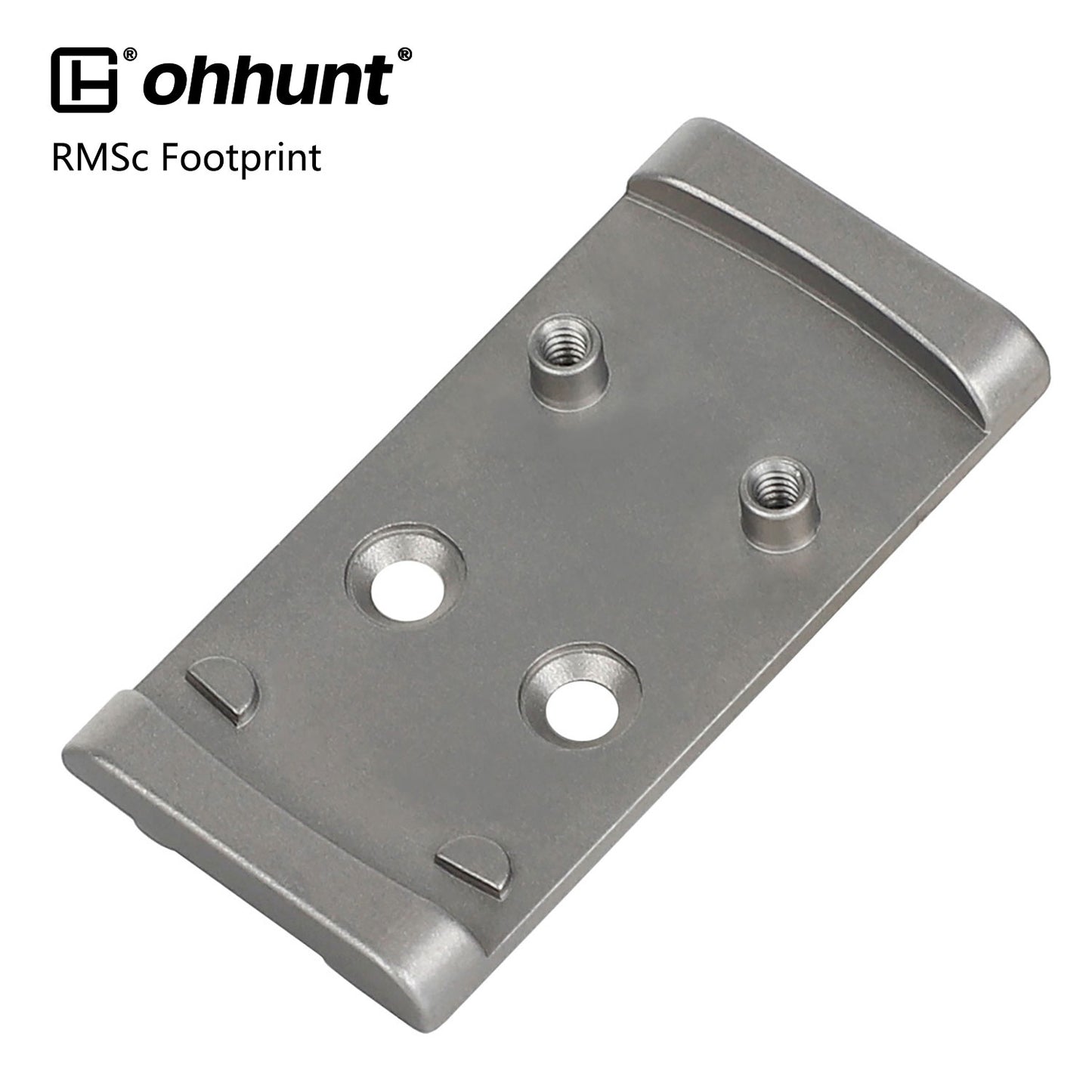 ohhunt® Titanium Adapter Plate Compatible with RMSc Cut Optic Holosun 407K/507K/EPS  Carry/EPS/RomeoZero/ohhunt RD U1/RD U3 for Glock 17 19 MOS
